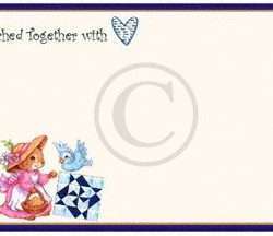 Quilt Label P23 Mouse Bird