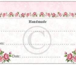 Quilt Label V06 Flowers