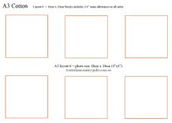 A3 cotton layout 6 (4"x4")
