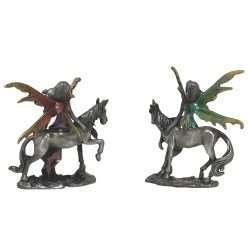 Pewter Fairy Statue Figurine rear