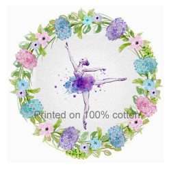 Embroidery picture ballerina wreath