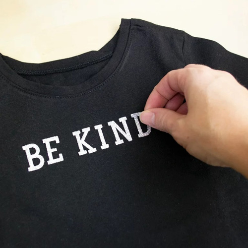 iron on letters BE KIND