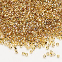 gold glass beads loose
