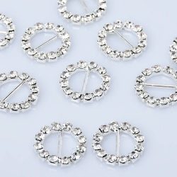 Diamante Buckle Round 20mm