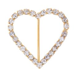 gold Diamante Buckle heart
