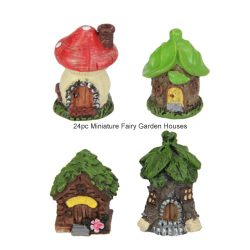 (12) Miniature Fairy Garden House Set