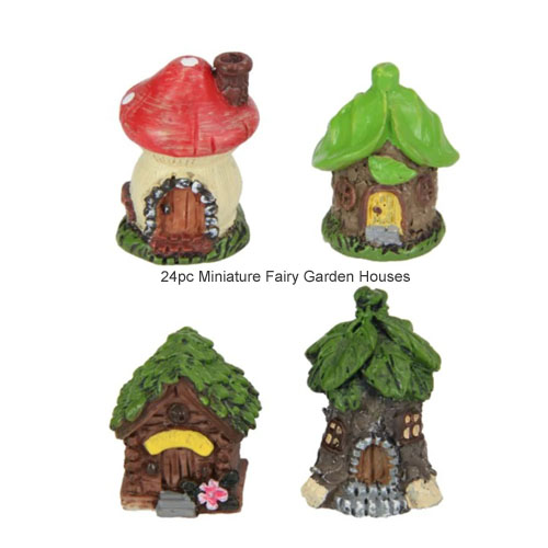 (12) Miniature Fairy Garden House Set