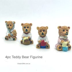 Miniature Bear Statue Figurine 4pc