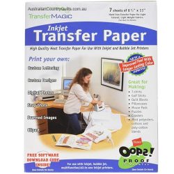 Transfer Magic Inkjet Transfer Paper for Light Fabrics