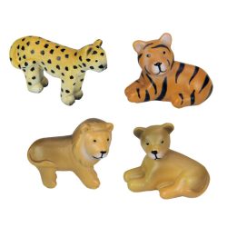 Miniature African Great Cats Statues