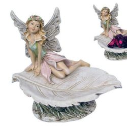 Fairy Statue Garden Bowl Holder